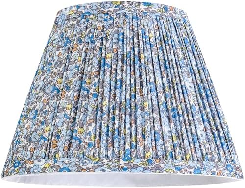 GO&SO Small Pleated Lamp Shades Set of 2,5"×9"×6.4" Bell Shade Boho Floral - Image 2