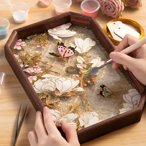 Cloisonne Filigree Enamel Glass Platter Kit - Image 3