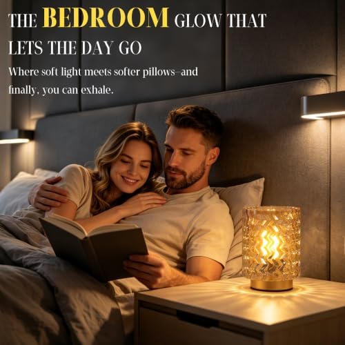 Battery Operated Lamp with Timer,Cordless Decorative Lamp Glass,Amber - Image 3