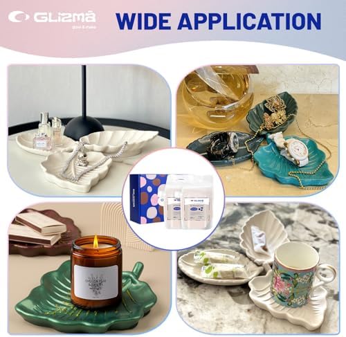 Glizma Complete Gypsum Casting Powder Kit 2 Sets 6 Leaf Trays, Home Decor DIY Beginners Crafts Kits Adults Women, Water Activated, Fast Curing, Date Night Painting Kit(Acrylic Paint Inclueded) - Image 5