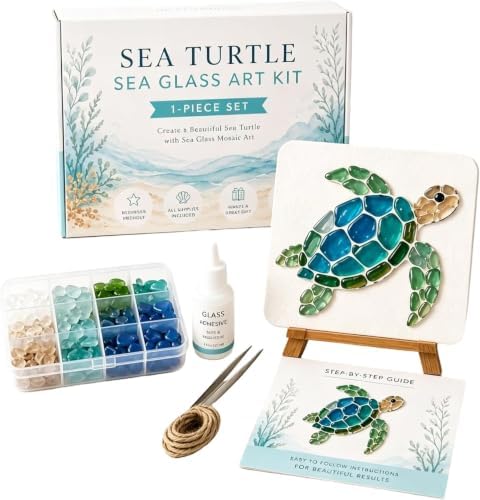 Sea Glass Ocean DIY Kit | Seaglass Mosaic Art Craft Kits for Adults by Unknown