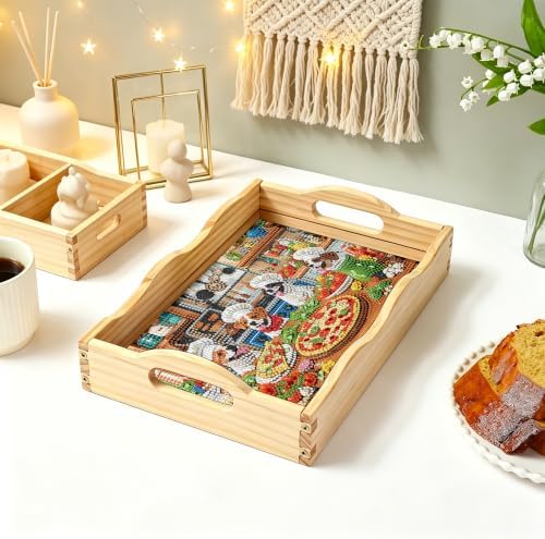 DIY Diamond Painting Wood Serving Tray Kit With Handles 7.8*11.8in - Image 7