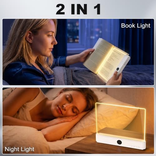 Book Light, Rechargeable Flat Reading Light with Timer for Reading at Night - Image 2