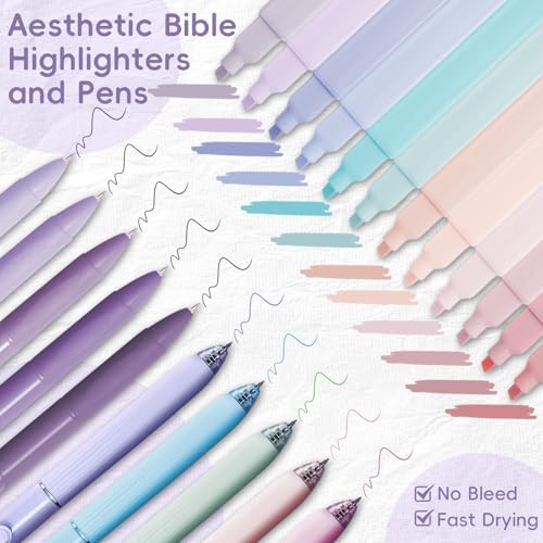XKDOUS 50 Bible Study Supplies Journaling Kit with Journal and Case, Purple - Image 5