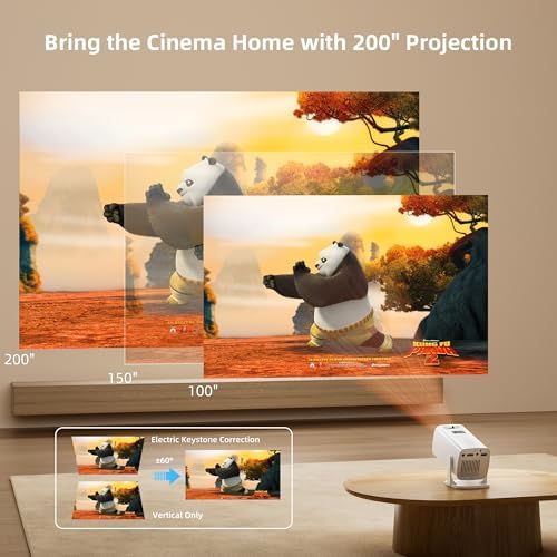 Mini Projector 4K Support, Portable Projector Full HD 1080P Support - Image 5