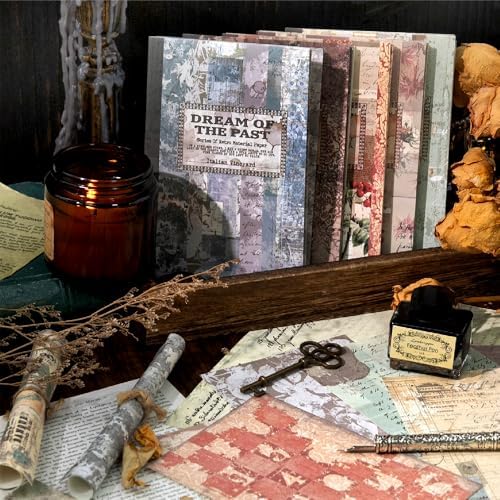 150 Sheets Vintage Scrapbook Paper, 3.7x5.5 Inch, 5 Assorted Set Antique Aged Decorative Background Paper for Junk Journals Supplies, Decoupage, Scrap Booking - Image 3