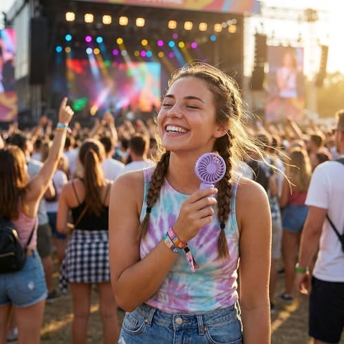 VanSmaGo 4 Pack Mini Handheld Fan, USB Rechargeable Portable Fan with 3 Speeds, Small Pocket Personal Fan for Travel, Theme Park, Summer Holiday Essentials, Commute and Outdoors - Image 3