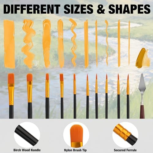 42PCS Acrylic Paint Kits for Adults, Art Supplies Set with Easel - Image 5