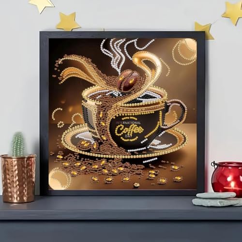 5D Special Shape Diamond Art Kits,Coffee Cup DIY Diamond Painting Kits - Image 4