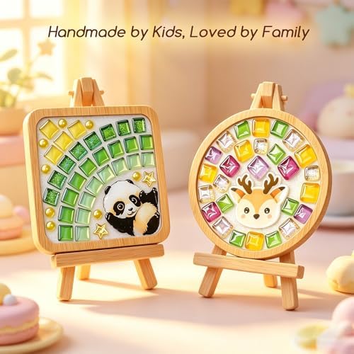 4 Packs Mosaic Coaster Kit, Mosaic Craft Kit for Beginner, with Gift Box - Image 5