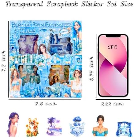 428Pcs Summer Scrapbook Stickers for Scrapbooking Supplies, 100 Sheets Transparent PET Scenery Journal Stickers for Journaling, Junk Journal, Scrap Book, Card Making, Collage, DIY Crafts Arts - Image 5