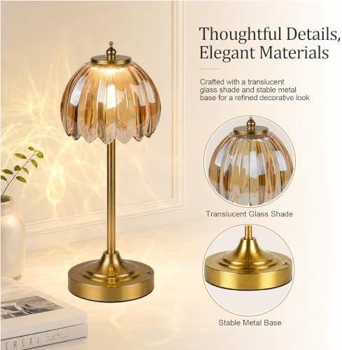 Rechargeable Cordless Table Lamp, 3 Color Temps & Stepless Dimming - Image 6