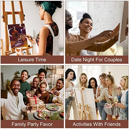Nuberlic 8x10 Canvas Painting Kit Pre Drawn Canvas for Painting for Adults Sip and Paint Kit for Adult's Date Night Party Favor Outdoor Acitivities Supplies - Image 7