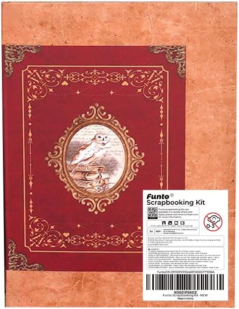 Funto Scrapbooking Kit (185 PCS), Medieval Chapter- Magic Books, Perfect for Bullet Scrapbooking Materials, Planner DIY Craft Collage