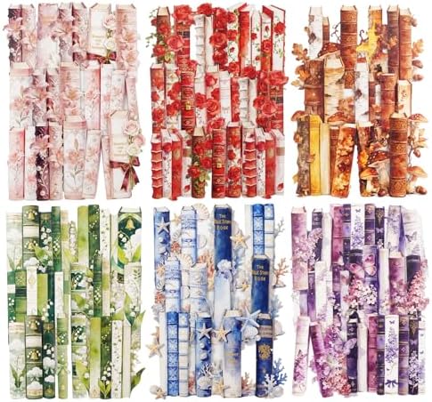 96 Pcs Vintage Book Spine Stickers for Scrapbooking by Auriicleaf