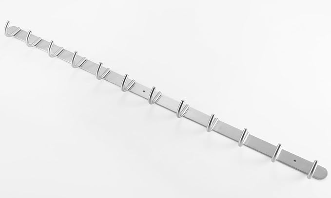 QT Home Decor Hook/Coat Rack with 12 Round Hooks-Modern Wall Mounted - Ultra Durable with Solid Steel Construction,Brushed Stainless Steel Finish,Super Easy Installation,Rust and Water Proof.