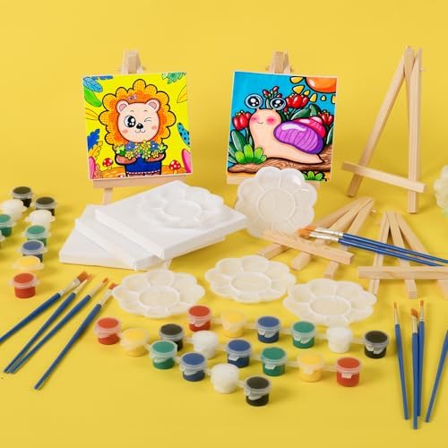 ESRICH 5 Set Canvas Painting Kit, Mini Acrylic Paint Set - Image 6
