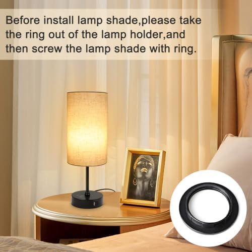 Unicozin 17Inch Table Lamp for Bedroom, Touch Control Bedside Lamp for Reading, 3 CCT & 7 RGB Color Changing, Dimmable Nightstand Lamp for Kids Room Living Room Office, Beige Shade - Image 6