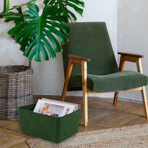 Welaxy Felt Deep Drawer Organizer Medium Forest Green Closet Storage Bin - Image 2