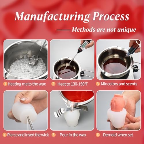 MGLIFEUL 2Pcs Tulip Silicone Candle Flower Wax Mold Silicone for Candles Resin Making Molds Moldes De Silicona para Hacer Velas Artesanales De Silicona,for Making Mothers Day Gifts for Mom Daughter - Image 5