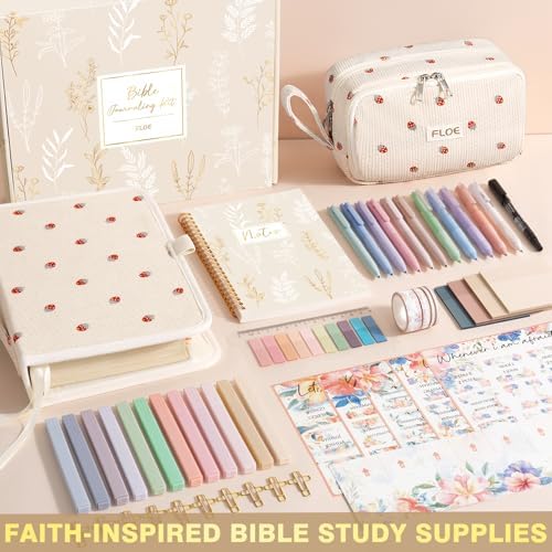 Bible Study Supplies Journaling Annotation Kit w/Bible Cover Case for Women - Image 3