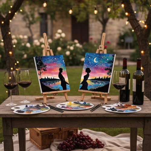 Sherr 24 Pcs Pre Drawn Canvas for Adult, Couple, 8 x 10 Inch - Image 6