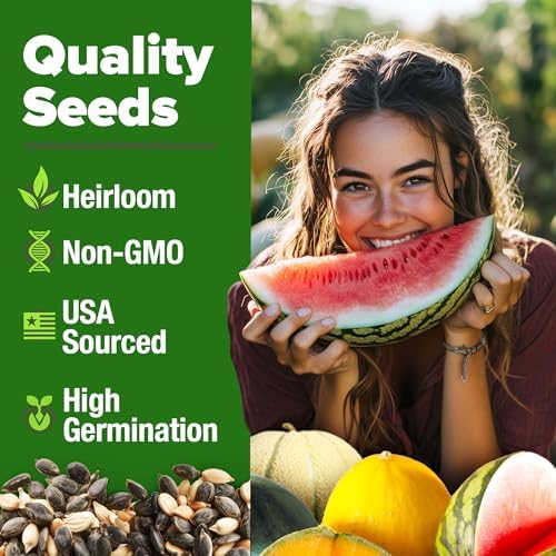 HOME GROWN 5 Variety Melon Mix Seeds, 115+ Seeds, Cucumis melo/Citrullus - Image 2