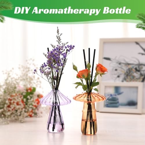 Mushroom Glass Propagation Terrarium Vases for Plants Set Colored of 6 - Image 4