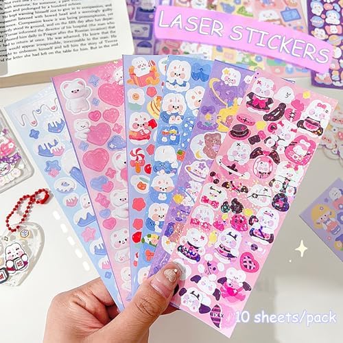 100 Sheets Cute Korean Stickers for Kpop Photocards, Decor Stickers Bulk - Image 6