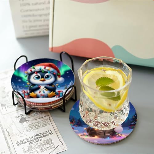 askkqtx 8 Pcs Christmas Diamond Art Coasters Kits with Holder 4x4 Inch - Image 3