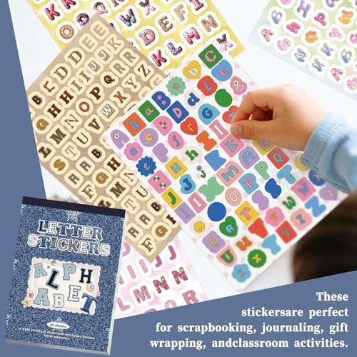 Letter Stickers Book, 40 Sheets for Scrapbooking and Journaling - Image 3