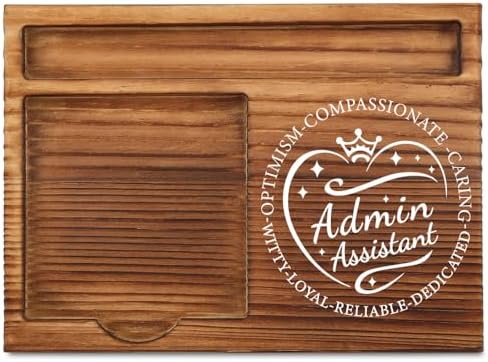THRXOBN Desk Organizer for Admin Assistants & Office Professionals - Natural Wood with Slots for Notes, Pens, and Small Office Supplies – Stylish & Practical Workspace Solution,WSH17 by THRXOBN
