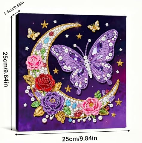 LQCrafK DIY 3D Pearl Art Painting Handcraft Kit for Adults Beginners, Home Wall Decoration, Creative Design Framed Painting with Tools-Moon - Image 6