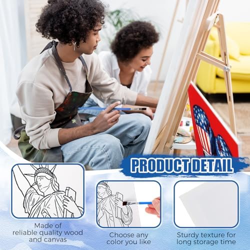 Sherr 140 Pcs 20 Set Pre Drawn Canvas Painting Kit, Independence Day - Image 3