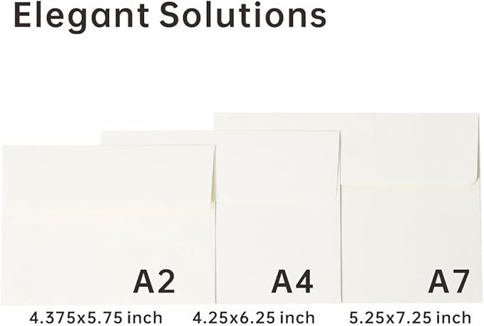 Keketer A7 Cream White 5x7 Printable Envelopes 50 Pack Self - Seal, for 5x7 Cards, Weddings, Invitations, Baby Shower 5.25 x 7.25 Inches
