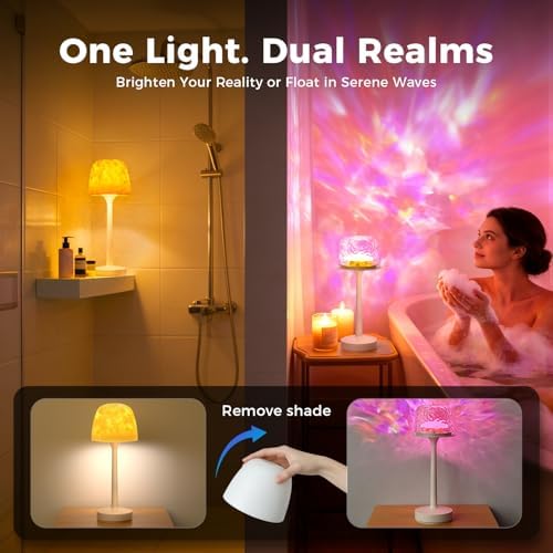 Waterproof Shower Lamp Rechargeable LED Ocean Projector Outdoor Table Lamps - Image 2