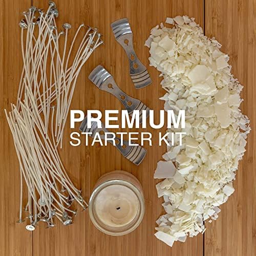 Oraganix 10 lbs Soy Wax DIY Candle Making Kit with 150 Pre-Waxed 6-Inch Wicks and 3 Centering Devices - Smooth Burning Wax for Craft Projects and Scented Project Creations - Image 2