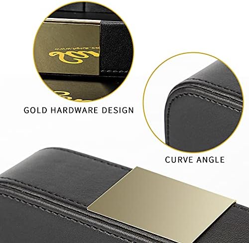 SANZIE Leather Tray Desktop Storage, Trinket Catchall Tray (Black) - Image 4