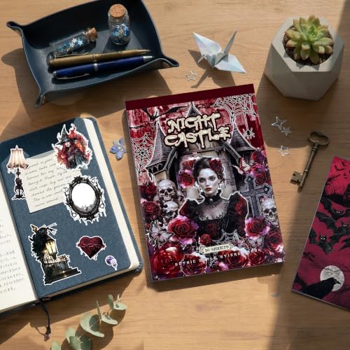 Halloween Stickers Gothic Sticker Book for Adults, Goth Scrapbook Paper - Image 3