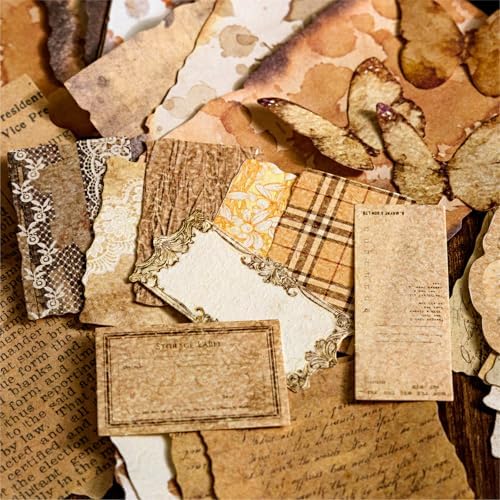 100 Sheets Vintage Scrapbook Papers Journaling Scrapbooking Supplies Kit - Image 6