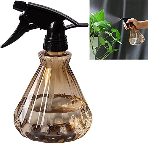 Yrzper Watering Can for Indoor Plants, Plant Mister Spray Bottle with Detachable Nozzle for Plants,Succulents, Garden Flowers Mist Small Modern Translucent Sprayer Bottle for Bonsai Plants (Brown) by Yrzper