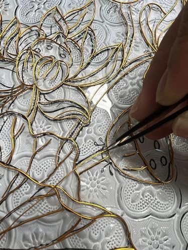 Cloisonne Filigree Enamel Paint by Numbers Kit, All in One with Tools, DIY Craft, Starter Set for Adults and Beginners, Easy Instructions, Hobby for Adults Teens Elderly Handmade Home Decor Gifts - Image 5