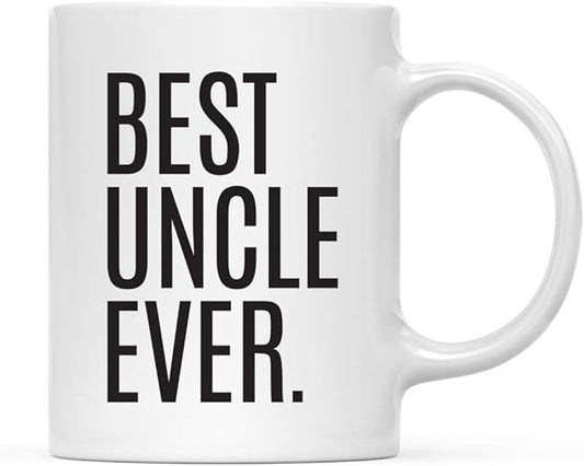 Andaz Press 11oz. Coffee Mug Birthday Gift, Best Uncle Ever, 1-Pack