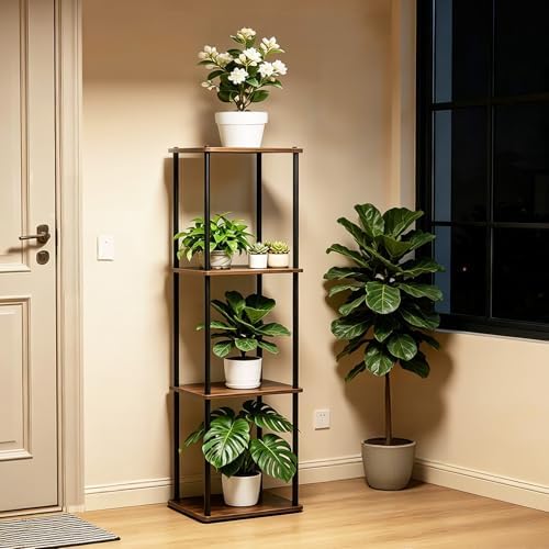 Vigordream Plant Stand Indoor Tier Metal Wood Plant Shelf for Muti Pots - Image 4