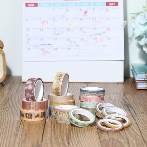 Mr. Pen- Washi Tape Set, 21 Rolls, Assorted Sizes, 5 Yards/Roll - Image 7