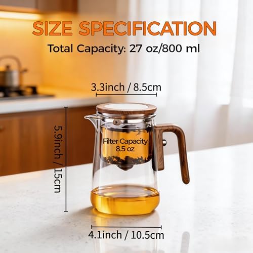 Enchanted Tea Pot with Tea Infuser, Loose Leaf Tea Steeper, 27 oz - Image 5