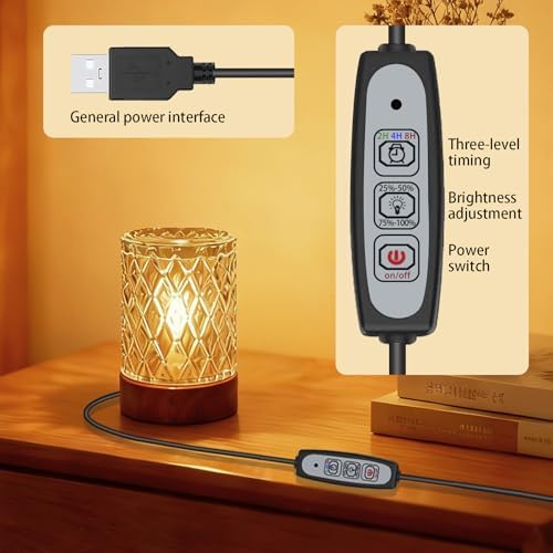 Mini Night Light with Adjustable Brightness,Ambient Lighting,Night Light with Timer, Dimmable Small Night Lamp for Nightstand/Bedroom，Warm Light lamp,Night Lights for Adults - Image 3