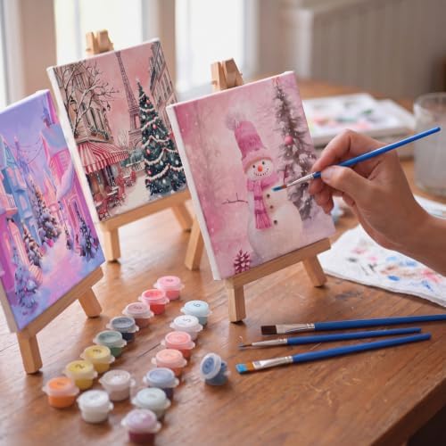 YooNotee 6 Pack Christmas Paint by Numbers Kit - Image 6