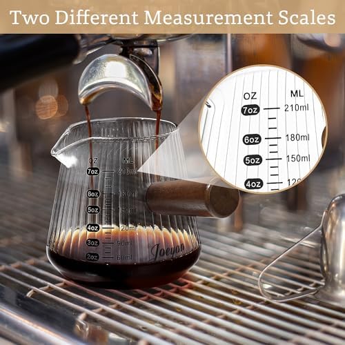 Joeyan Espresso Shot Cups 7oz, Glass Measuring Cup, Espresso Accessories - Image 3