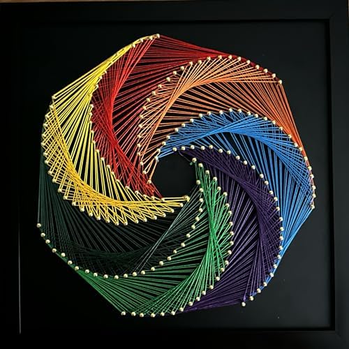 THOUDONER DIY 3D String Art Crafts Kit for Adults Beginner Unique Gift-Geometric Patterns (11.8inch*11.8inch). by THOUDONER